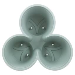 EONLION Stackable Plastic 3 Plants Flower Pots Pot Holder in Duck Egg Blue - thumbnail 2