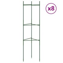 Berkfield Home Tomato Cages 8 pcs 116 cm Steel & PP in Green - thumbnail 2