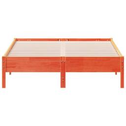 Berkfield Home Bed Frame without Mattress Wax Brown 140x190 cm Solid Wood Pine - thumbnail 4