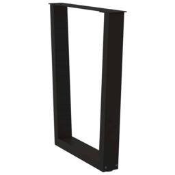 Berkfield Home Modern Dining Table Legs V-Shape 3 pcs Black 70x(72-73.3) cm Steel - thumbnail 4