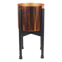 Leaf Metal Planter Plant Pot with Polished Copper Finish 20 x 18cm by Design UK Botanik - Size: 20 x 18 cm - thumbnail 9