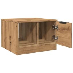 Berkfield Home Coffee Table Artisan Oak 50x50x36 cm Engineered Wood in Brown - Size: 50 x 50 x 36 cm - thumbnail 8