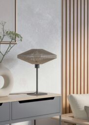 Eglo Midsumer Timeless Fabric & Steel Table Lamp in Black - thumbnail 2