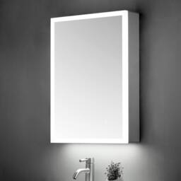 Bathroom Kingdom Ella Illuminated LED Mirror Cabinet 500x700mm in Silver