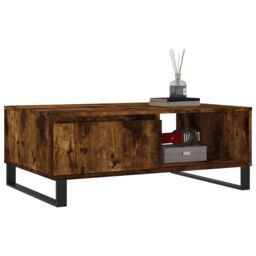 Berkfield Home Coffee Table Smoked Oak 90x60x35 cm Engineered Wood in Brown - Size: 90 x 60 x 35 cm - thumbnail 3