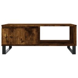 Berkfield Home Coffee Table Smoked Oak 90x60x35 cm Engineered Wood in Brown - Size: 90 x 60 x 35 cm - thumbnail 5