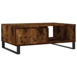 Berkfield Home Coffee Table Smoked Oak 90x60x35 cm Engineered Wood in Brown - Size: 90 x 60 x 35 cm - thumbnail 2