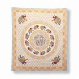 KDMD Elephant Mandala Wall Hanging & Beach Spread - Brown & Orange on Cream - thumbnail 3