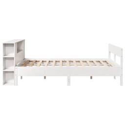 Berkfield Home Bookcase Bed without Mattress White 140x190cm Solid Wood Pine - Size: 140x190 cm - thumbnail 5
