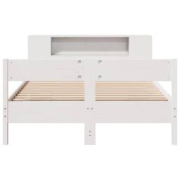Berkfield Home Bookcase Bed without Mattress White 140x190cm Solid Wood Pine - Size: 140x190 cm - thumbnail 4