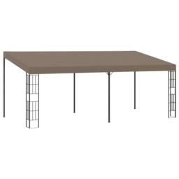 Berkfield Home Wall-mounted Gazebo 6x3 m Taupe Fabric - thumbnail 2