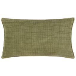 Yard Ribble 100% Cotton Acid Wash Cushion in Khaki - Size: 40 cm x 60 cm - thumbnail 1