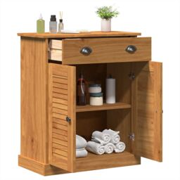 Berkfield Home Bathroom Cabinet Honey brown 68 x 34 x 80 cm Solid pine wood - thumbnail 3