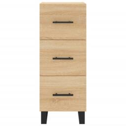 Berkfield Home Highboard Sonoma Oak 34.5x34x180 cm Engineered Wood in Light Brown - thumbnail 6