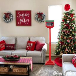 Costway Christmas Street Lamp Decoration Sound-activated 150 cm Street Light in Red - thumbnail 3