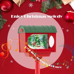 Costway Christmas Street Lamp Decoration Sound-activated 150 cm Street Light in Red - thumbnail 6