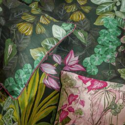 Paoletti Veadeiros Exotic Floral Pillowcase Pair in Green - Size: Standard Pillow Case - thumbnail 2