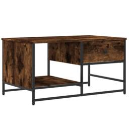 Berkfield Home Decorative Coffee Table Smoked Oak 85.5x51x45 cm Engineered Wood in Brown - thumbnail 3