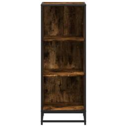 Berkfield Home Modern Book Cabinet Smoked Oak 40x35x107.5 cm Engineered Wood in Brown - thumbnail 4