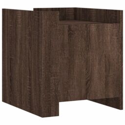 Berkfield Home Bedside Cabinet Brown Oak 45x50x50 cm Engineered Wood - Size: 45 x 50 x 50 cm - thumbnail 2