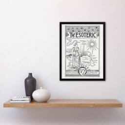 Artery8 The Esoteric Journal Cover Hiram Butler Vintage Framed Wall Art Print in White - Size: A4 - thumbnail 4