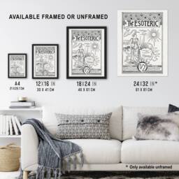 Artery8 The Esoteric Journal Cover Hiram Butler Vintage Framed Wall Art Print in White - Size: A4 - thumbnail 3