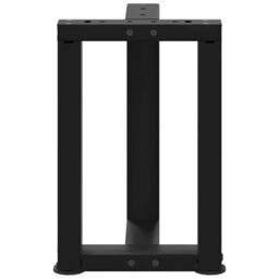 Berkfield Home Coffee Table Legs T-Shaped¬†2 pcs Black 28x25x(42-43) cm Steel - thumbnail 6