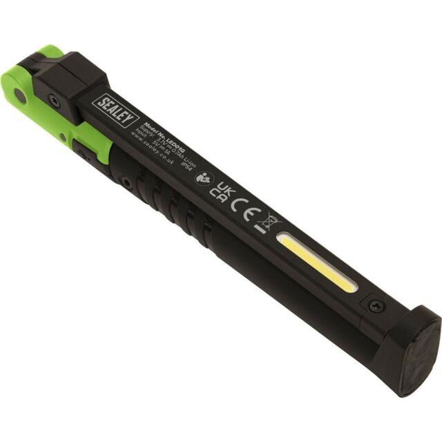 Loops Slim Folding Pocket Light - 2 COB & 1 SMD LED - Rechargeable - Magnetic - Green - image 1