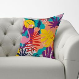 Warren Reed - Designer Tropical Flamingoes Cushions in Pink - Size: 60 cm x 60 cm - thumbnail 3