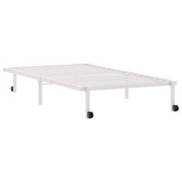Berkfield Home Elegant Bed Frame without Mattress Foldable White 100x190 cm Steel - thumbnail 8