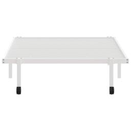 Berkfield Home Elegant Bed Frame without Mattress Foldable White 100x190 cm Steel - thumbnail 6