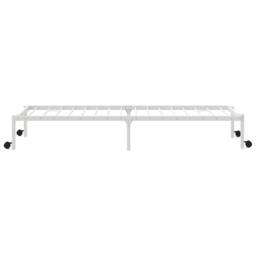 Berkfield Home Elegant Bed Frame without Mattress Foldable White 100x190 cm Steel - thumbnail 7