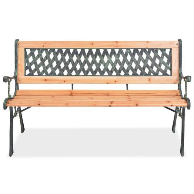 Berkfield Home Garden Bench 122 cm Wood in Brown - image 1