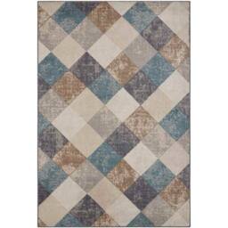THE RUGS Terrain Designer Shortpile Rug Bakke Geometric Design Durable in Beige - Size: 120 cm x 170 cm - thumbnail 1