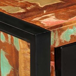 Berkfield Home Console Cabinet Multicolour 90x35x75 cm Solid Wood Reclaimed - Size: 90 x 35 x 75 cm - thumbnail 8