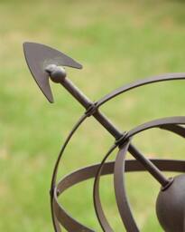 Dibor Antique Outdoor Garden Decoration Armillary Sphere Ornament in Brown - thumbnail 5