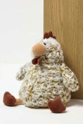 Homescapes Luxury Fabric Chicken Doorstop Set of 2 in Grey - thumbnail 5
