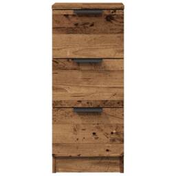 Berkfield Home Sideboards 2 pcs Old Wood 30x30x70 cm Engineered Wood in Brown - Size: 30 x 30 x 70 cm - thumbnail 5