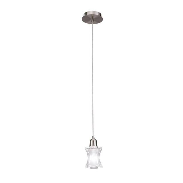 Netlighting Alaska Square Pendant 1 Light L1SGU10 Satin Nickel in Grey - image 1