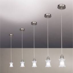 Netlighting Alaska Square Pendant 1 Light L1SGU10 Satin Nickel in Grey - thumbnail 2