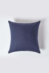 Homescapes Continental Egyptian Cotton Pillowcase 200 TC, 80 x 80 cm in Navy