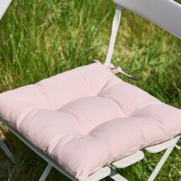 Dibor Set of 4 Rosedale Cotton Leaf Indoor Outdoor Garden Furniture Chair Sofa Seat Pads L40cm x W40cm in Pink - Size: 40 cm x 40 cm - thumbnail 5
