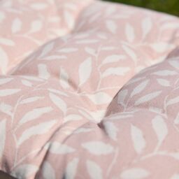 Dibor Set of 4 Rosedale Cotton Leaf Indoor Outdoor Garden Furniture Chair Sofa Seat Pads L40cm x W40cm in Pink - Size: 40 cm x 40 cm - thumbnail 6