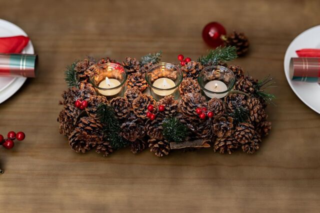 Marco Paul Tealight Candles with Frosty Glass Candle Holder in Natural - image 1