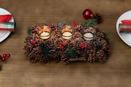 Marco Paul Tealight Candles with Frosty Glass Candle Holder in Natural - thumbnail 1