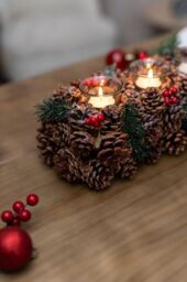 Marco Paul Tealight Candles with Frosty Glass Candle Holder in Natural - thumbnail 4