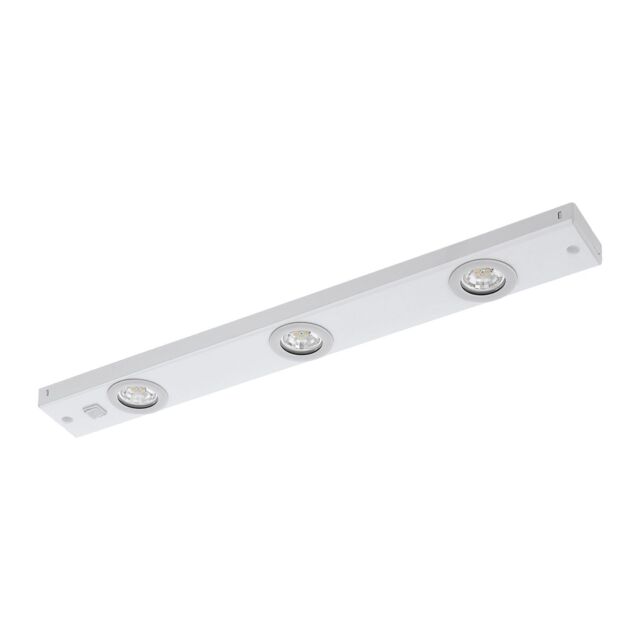 Loops Flush Ceiling Light Colour White Steel Rocker Switch Bulb LED 3x2.3W Included - image 1