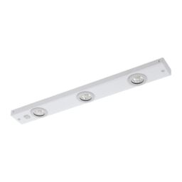 Loops Flush Ceiling Light Colour White Steel Rocker Switch Bulb LED 3x2.3W Included - thumbnail 1