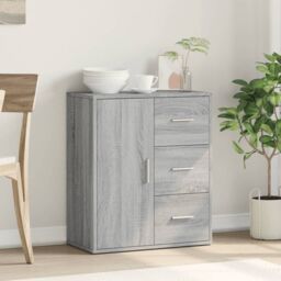 Berkfield Home Sideboard Grey Sonoma 60x31x70 cm Engineered Wood - Size: 60 x 31 x 70 cm - thumbnail 3
