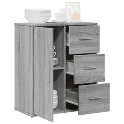 Berkfield Home Sideboard Grey Sonoma 60x31x70 cm Engineered Wood - Size: 60 x 31 x 70 cm - thumbnail 4